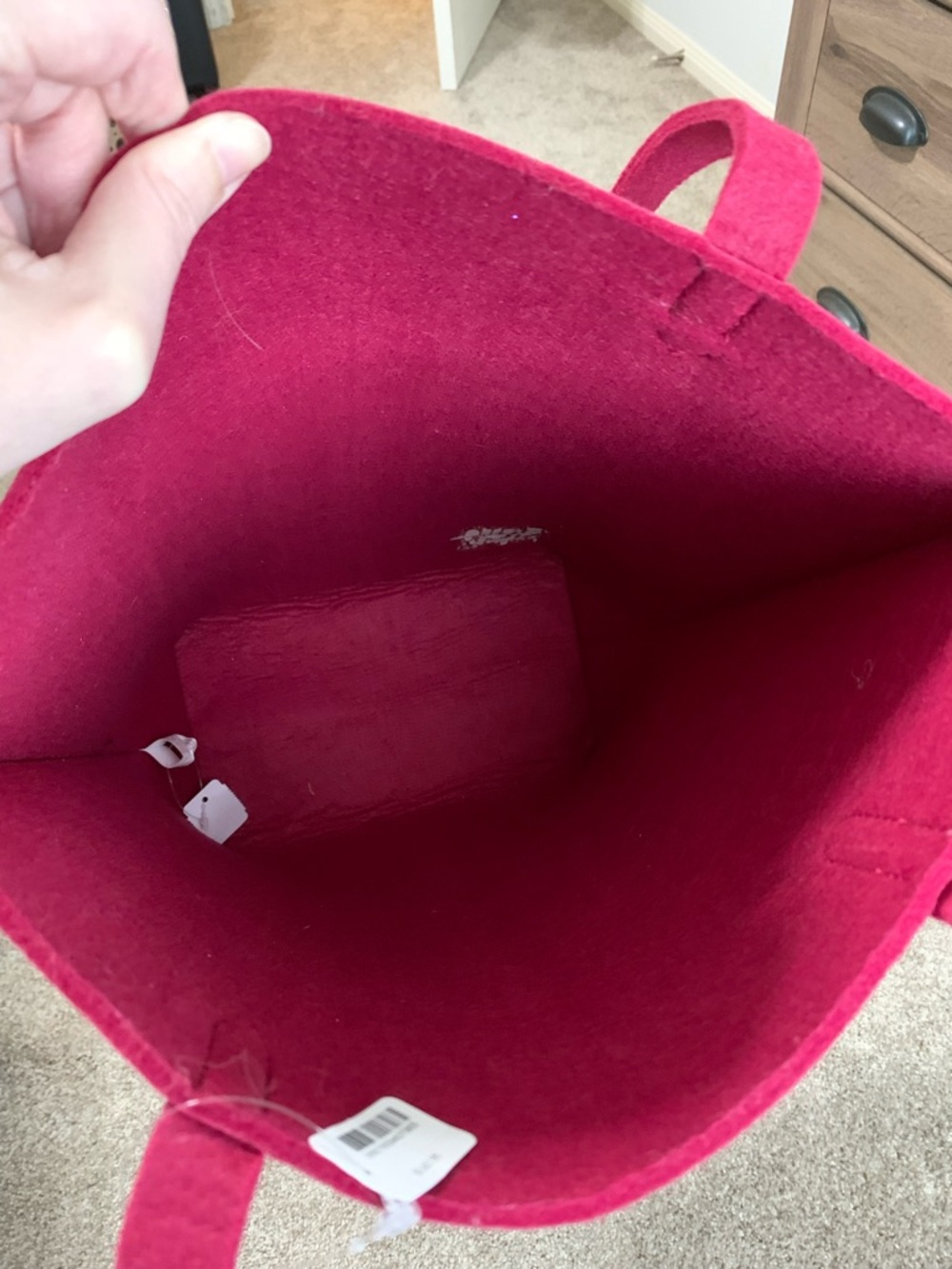*NEW* 2025 BATH & BODY WORKS BLACK FRIDAY Felt Maroon Standing Tote Bag NWT - Picture 7 of 7